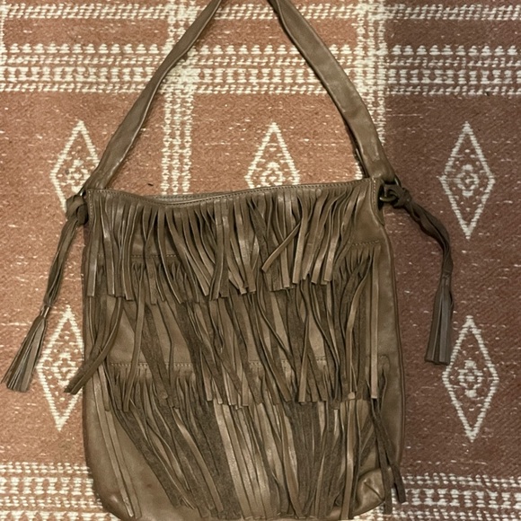 Maurizio Taiuti Fringe Italian Leather Western Hobo Shoulder Bag - Picture 3 of 10